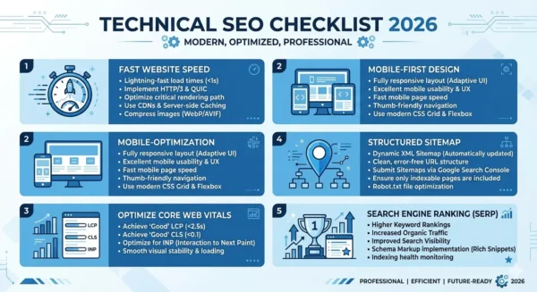 Technical SEO Guide for 2026: Boost Rankings for Blogs & Affiliate Sites Fast 3 Technical SEO Guide for 2026 checklist for bloggers
