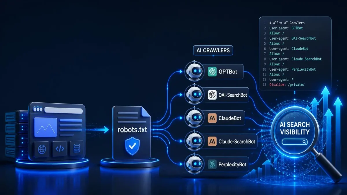 How to Allow AI Crawlers in robots.txt: GPTBot, ClaudeBot & AI Search Bots (2026 Guide) 3 AI crawlers search vs training in robots.txt