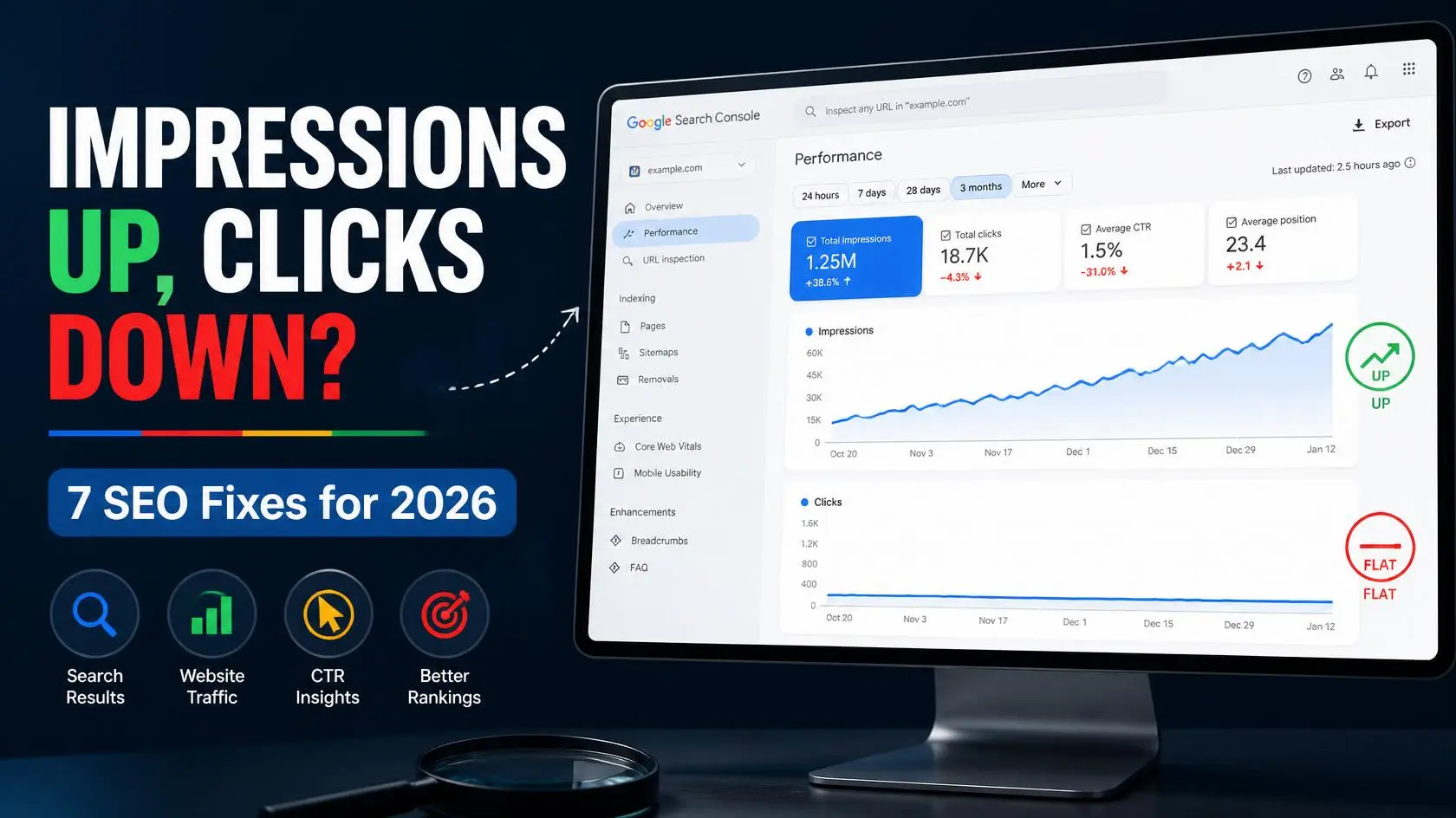 Impressions Up, Clicks Flat? 7 GSC Fixes for 2026 3 Google search console ctr drop by ranking position chart