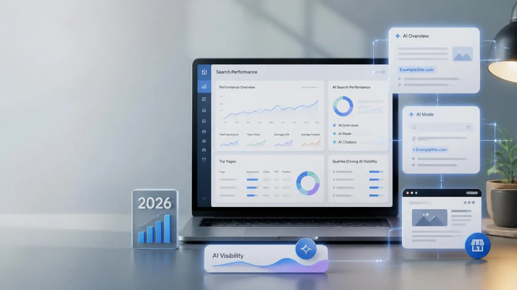 Search Console AI Reports: What Small Websites Actually See in 2026 3 Search Console AI performance data showing impressions, pages, devices, and countries