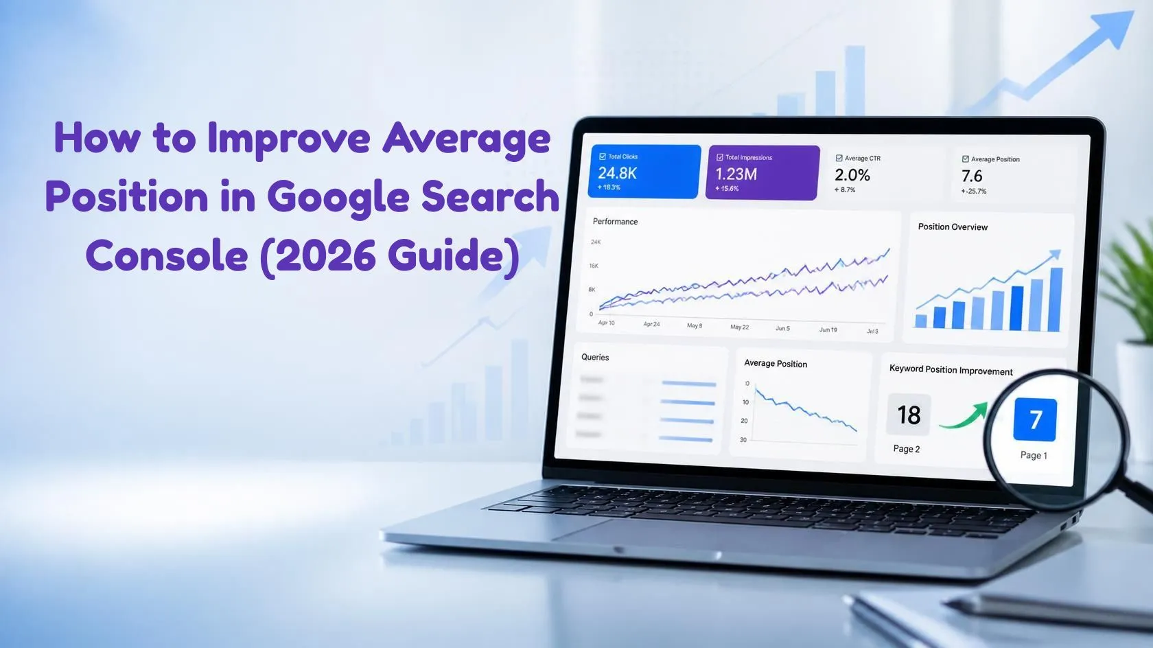 How to Improve Average Position in Google Search Console (2026 Guide) 3 Google Search Console showing page two keyword ranking opportunities between positions 11 and 20